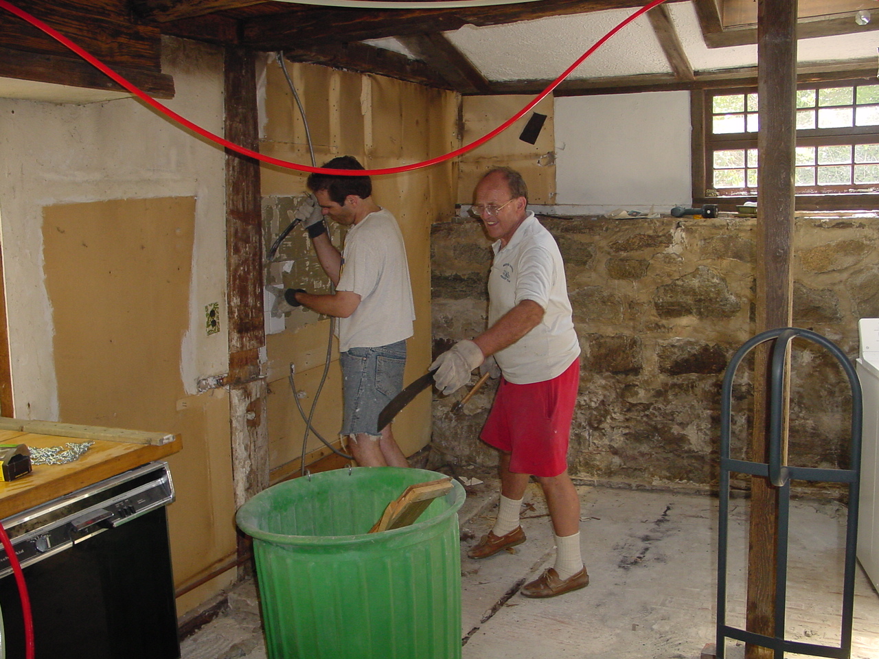 Mike and Dad demo the kitchen