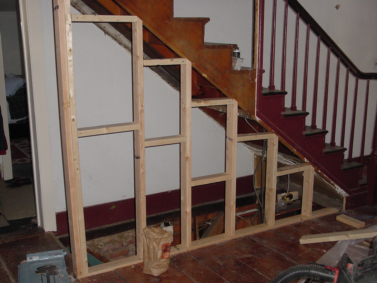 Stairwell framing in upstairs living room