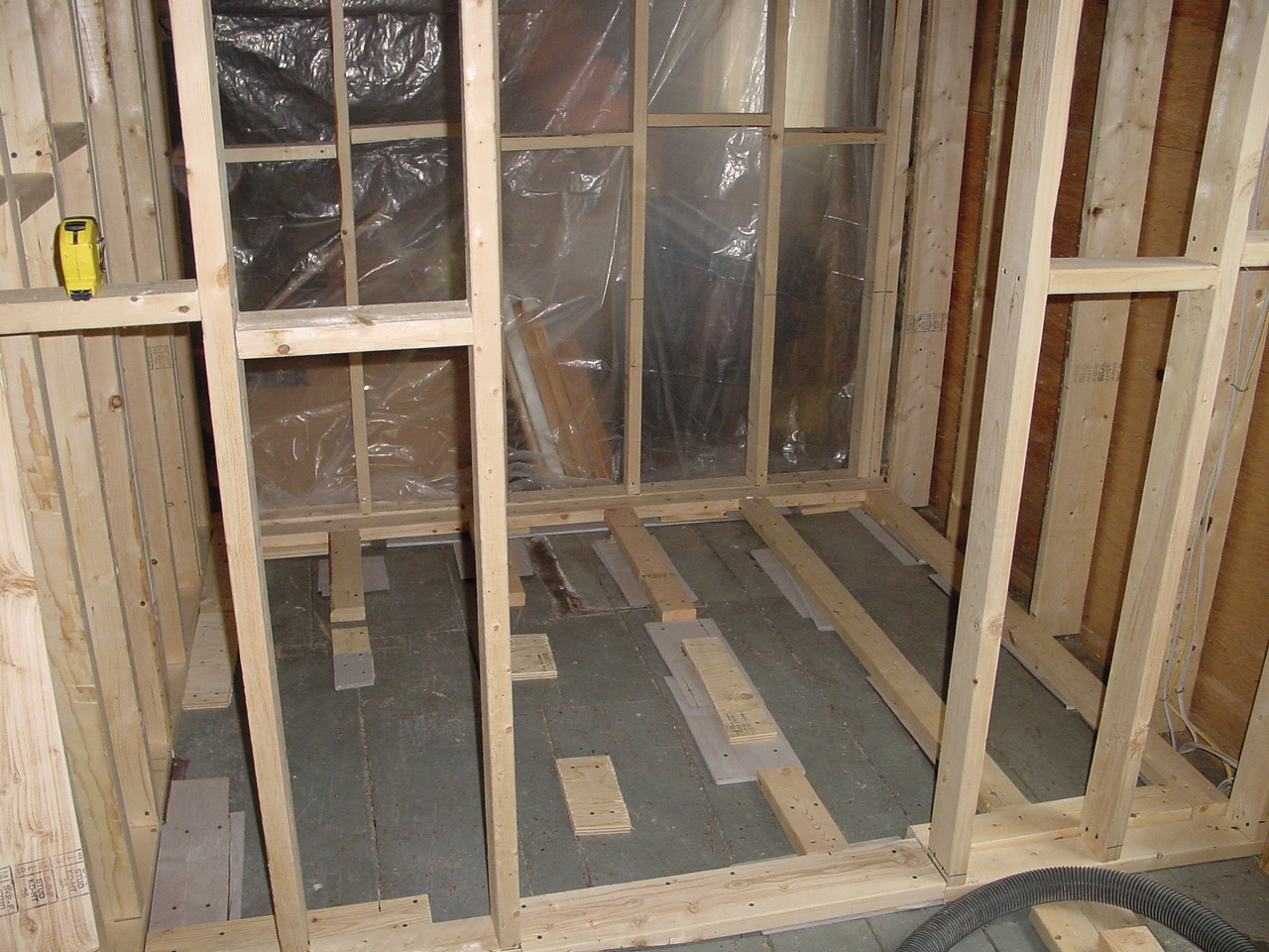 Master closet floor leveling