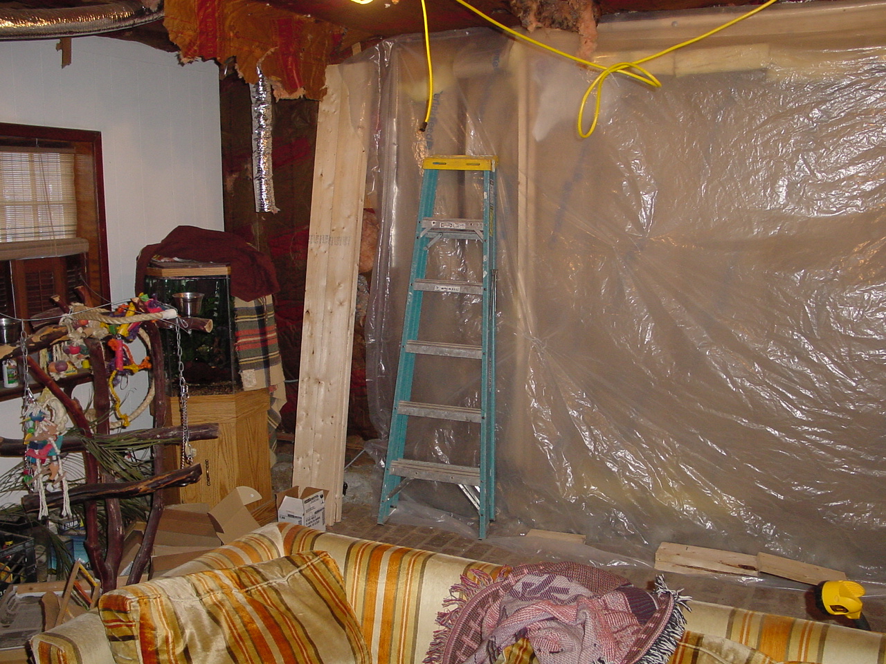 Family room french doors going in