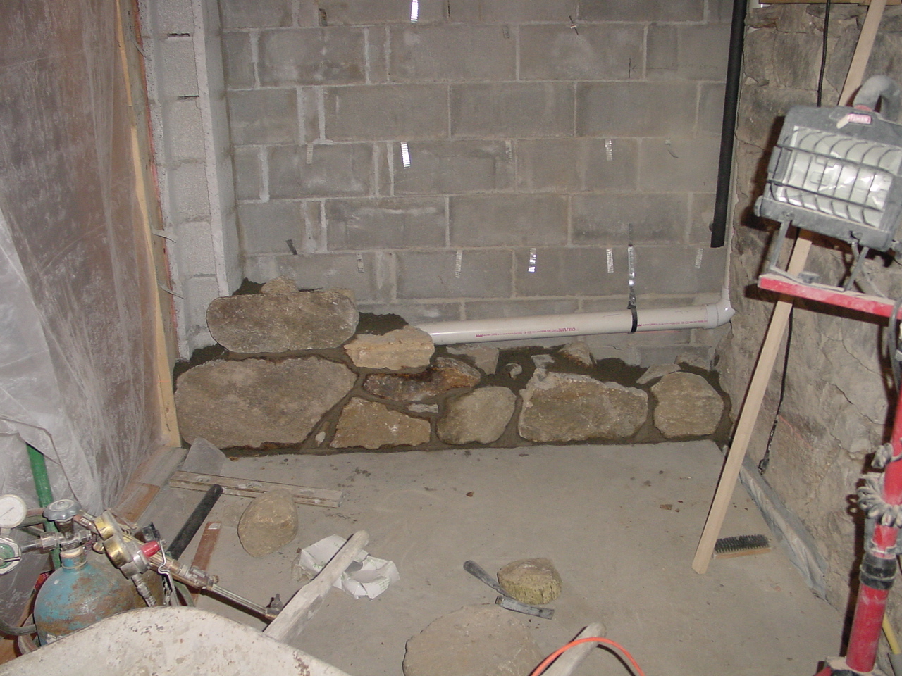 New stone work in kitchen