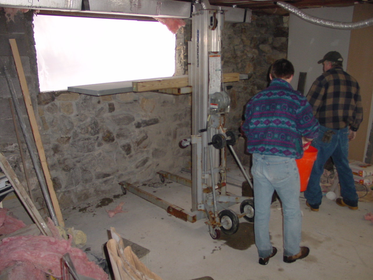 Family room mantle going in