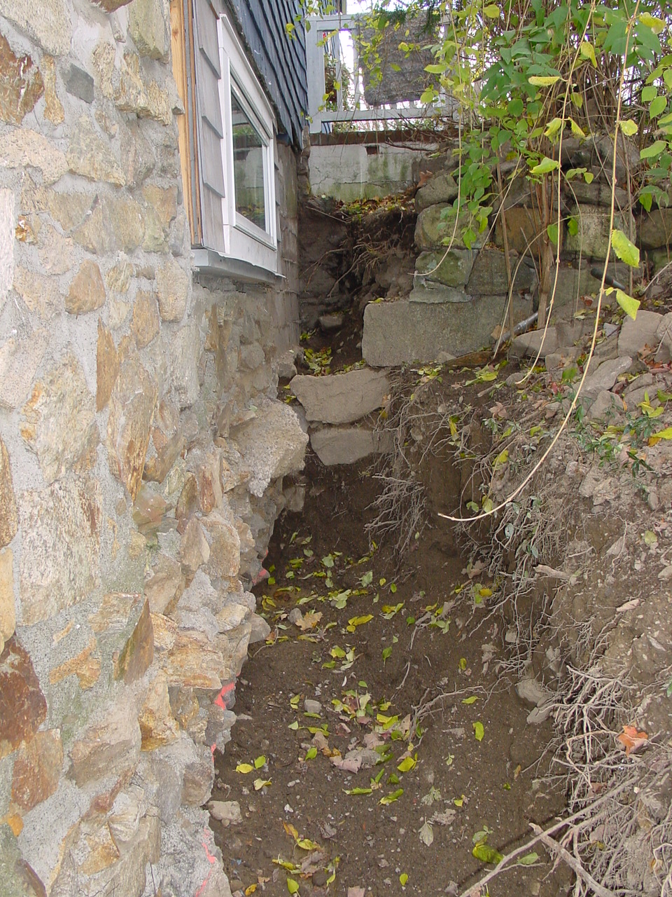 French drain digging