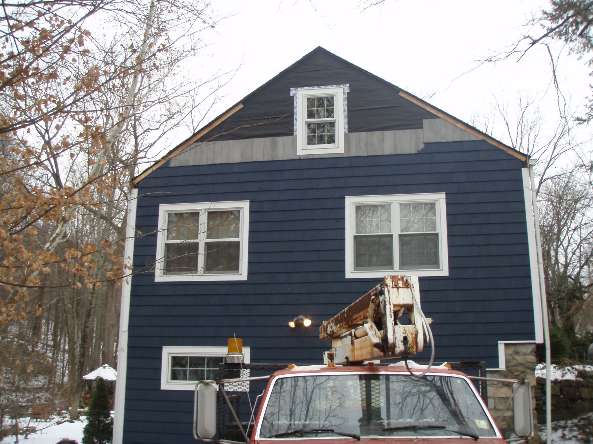 Shingles and stain almost done