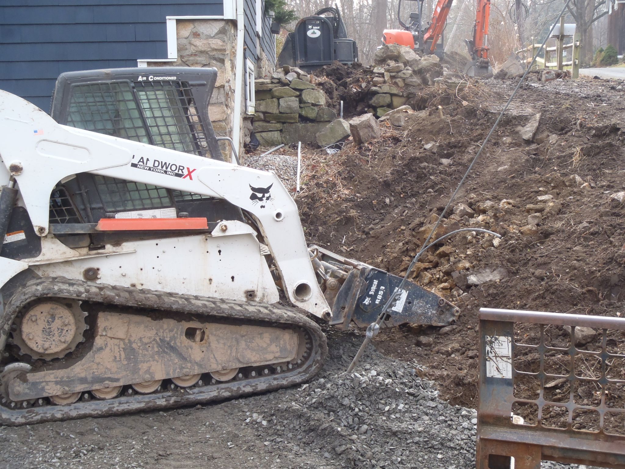 Hammering out some unexpected stone