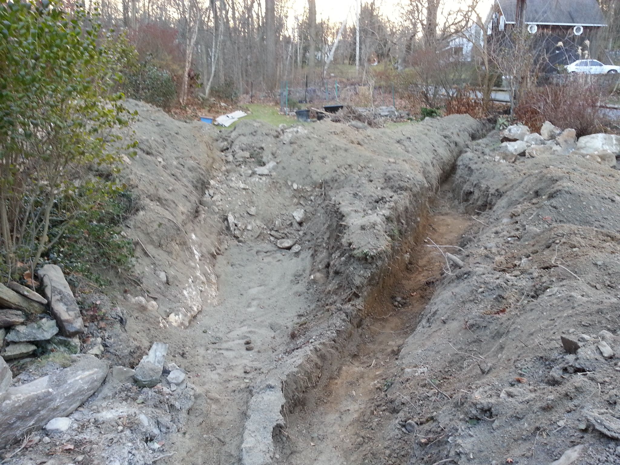 trench for underground utils